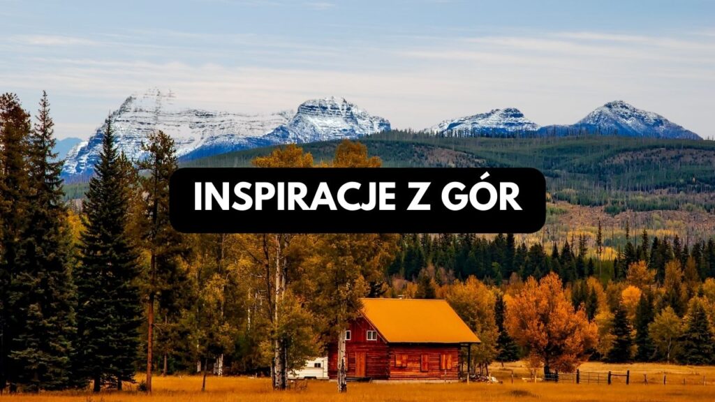 Malowniczy krajobraz z drewnianym domem w otoczeniu gór.