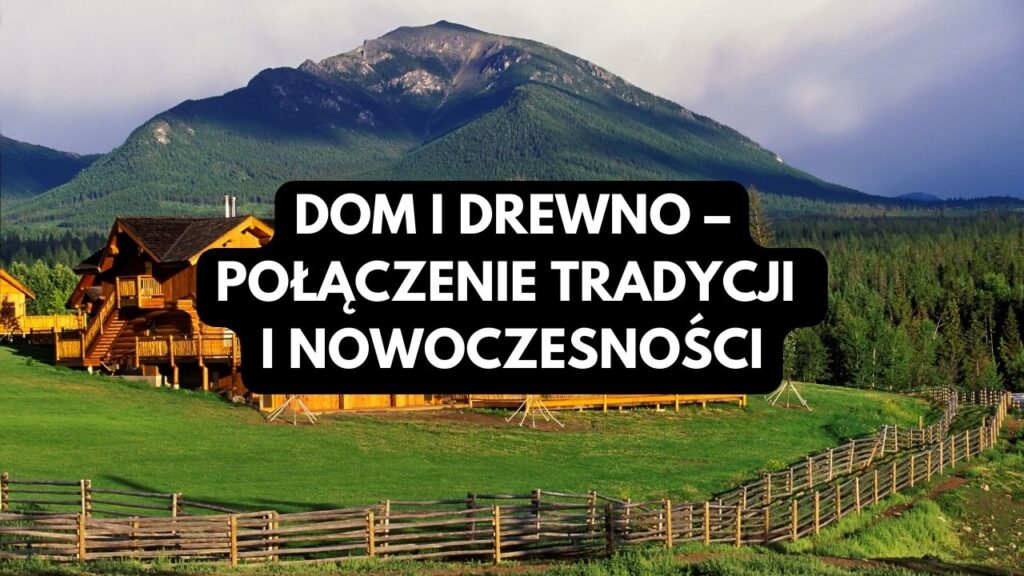Drewniany dom w górach z widokiem na szczyty
